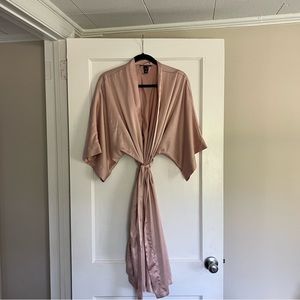 Victoria secret silk pink robe